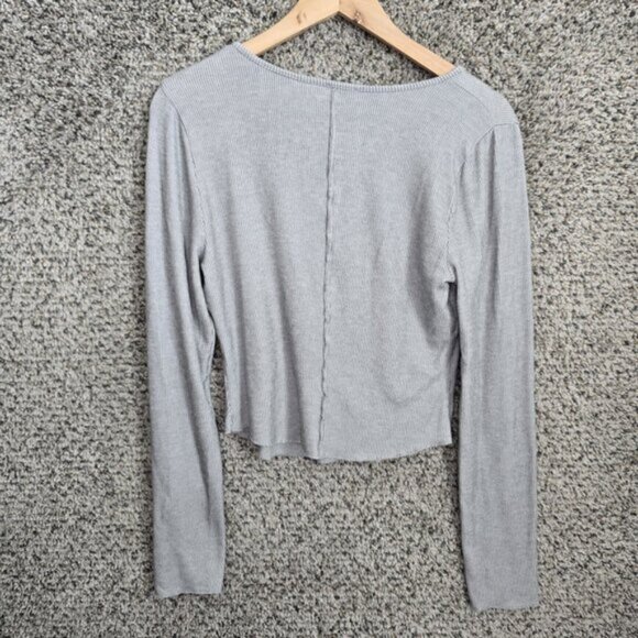 Intimately Free People Top Womens Large Gray Keep It Basic Layering Crop - Picture 7 of 7